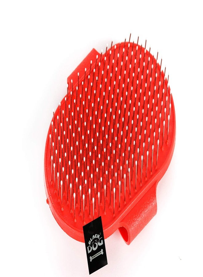 BLACK DOG Dogs and Puppies and Cats, Bathing and Grooming Hand Brush (red) - Image 5